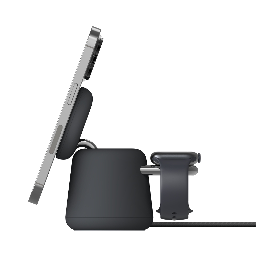 332353_1.jpg Belkin Boost Charge PRO 2in1 Qi2 Ladedock mit MagSafe, 15 Watt, dunkelgrau