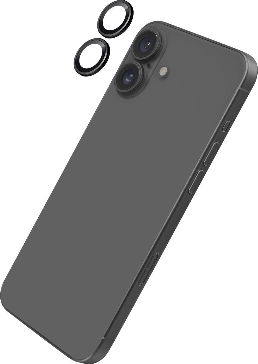 LAUT Prime GLS Camera Ring Protector iPhone 16 / 16 Plus Black