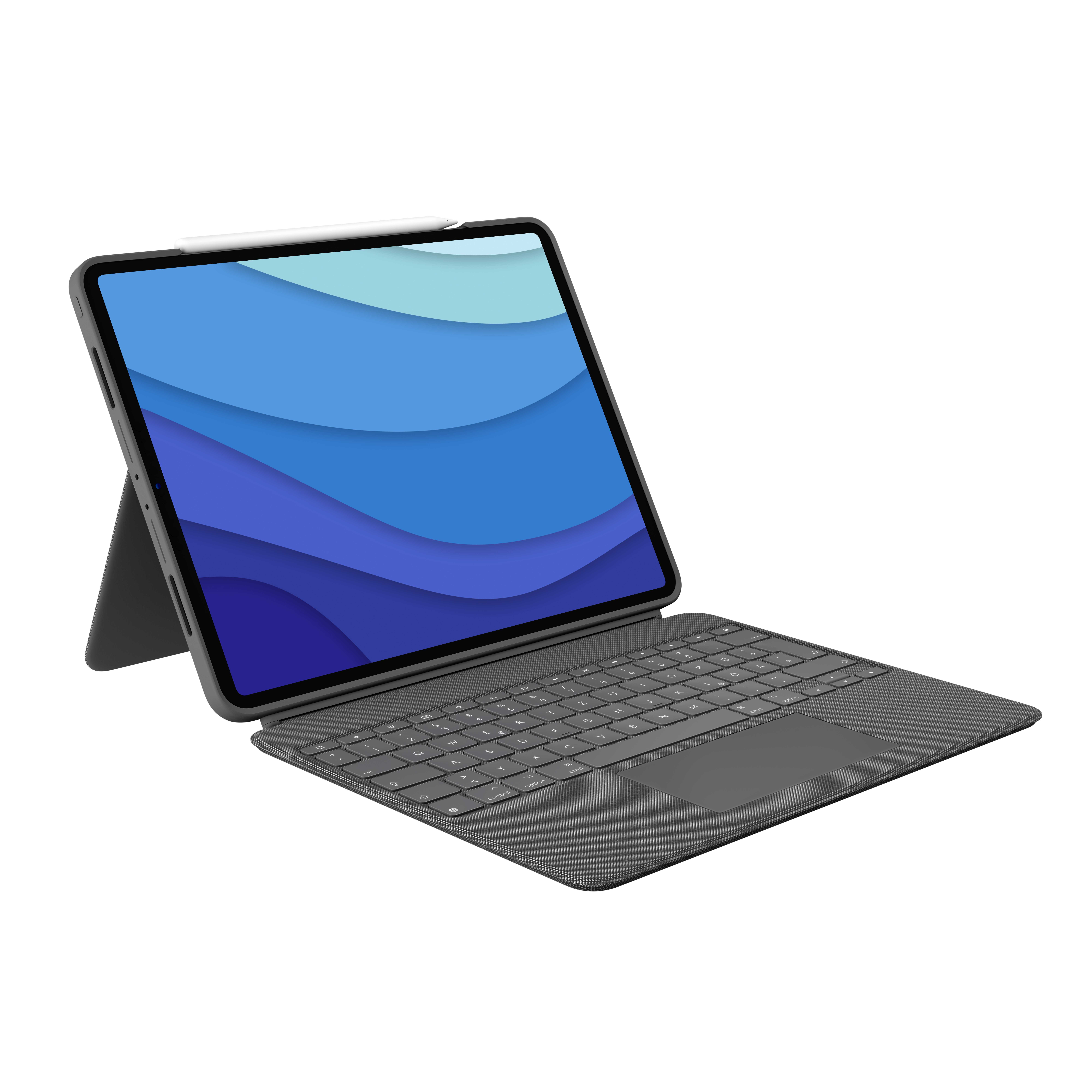Logitech Combo Touch Oxford Grau für iPad Pro 12,9"  (5.+6. Gen) QWERTZ