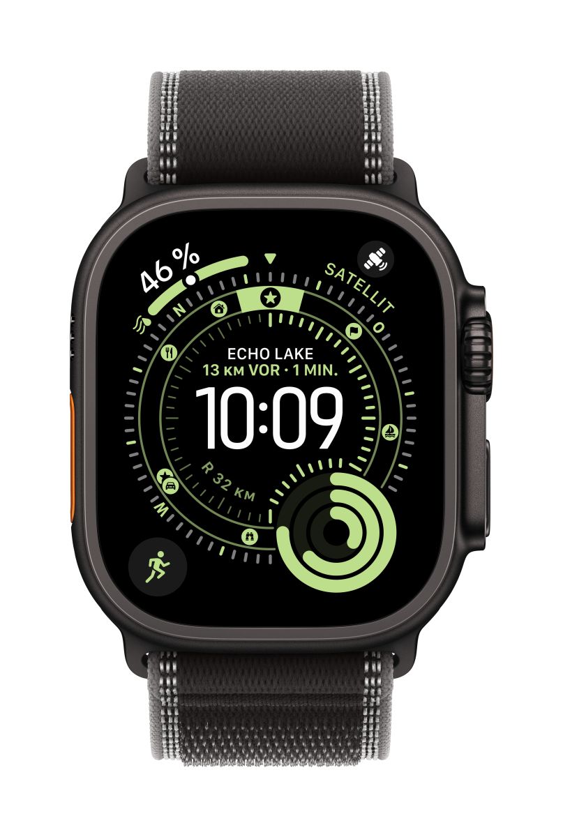 Apple Trail Loop für Watch Ultra 49mm Natur (schwarz/kohlegrau) S/M