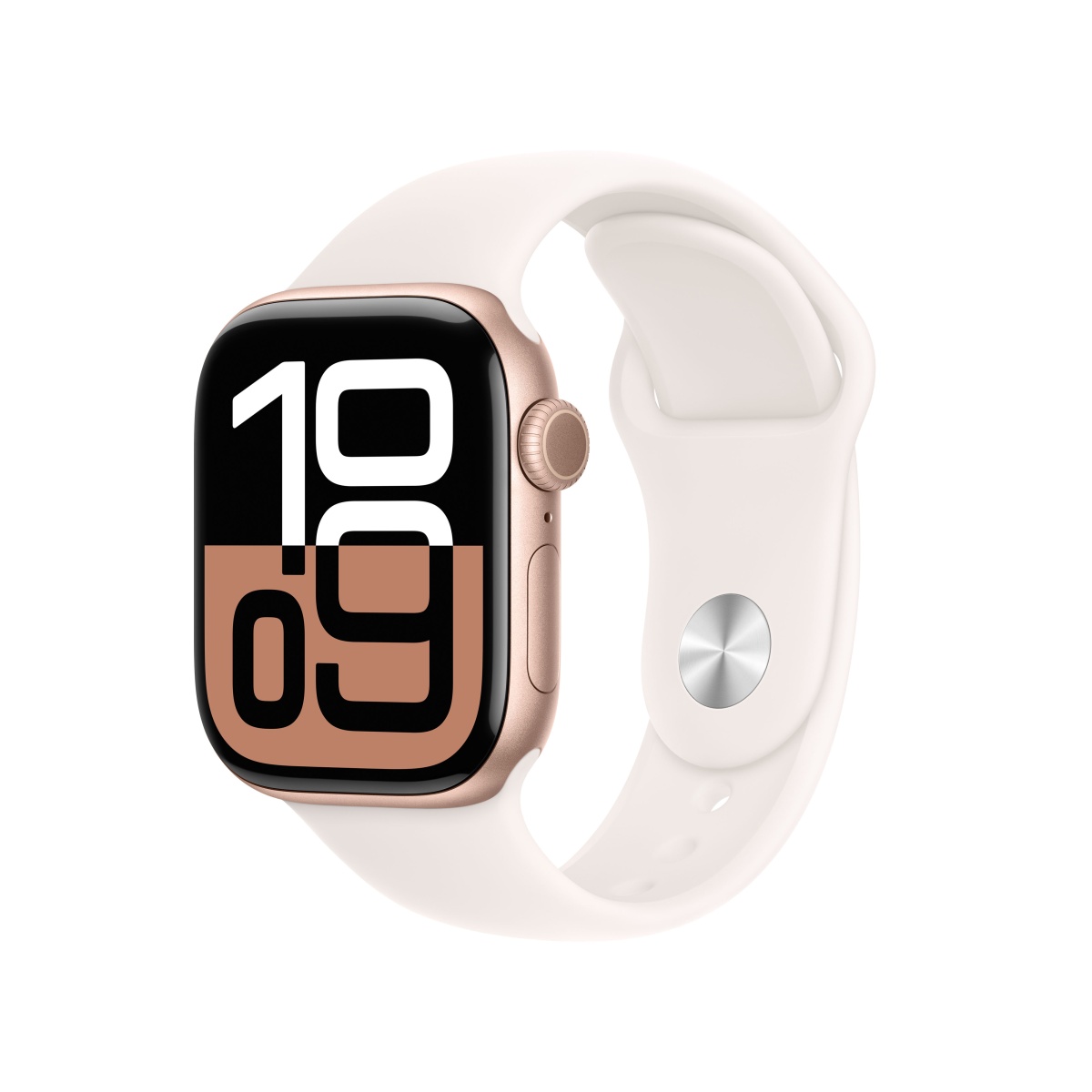 Apple Watch S10 Aluminium 42mm Rosegold (Sportarmband blassrosa) M/L