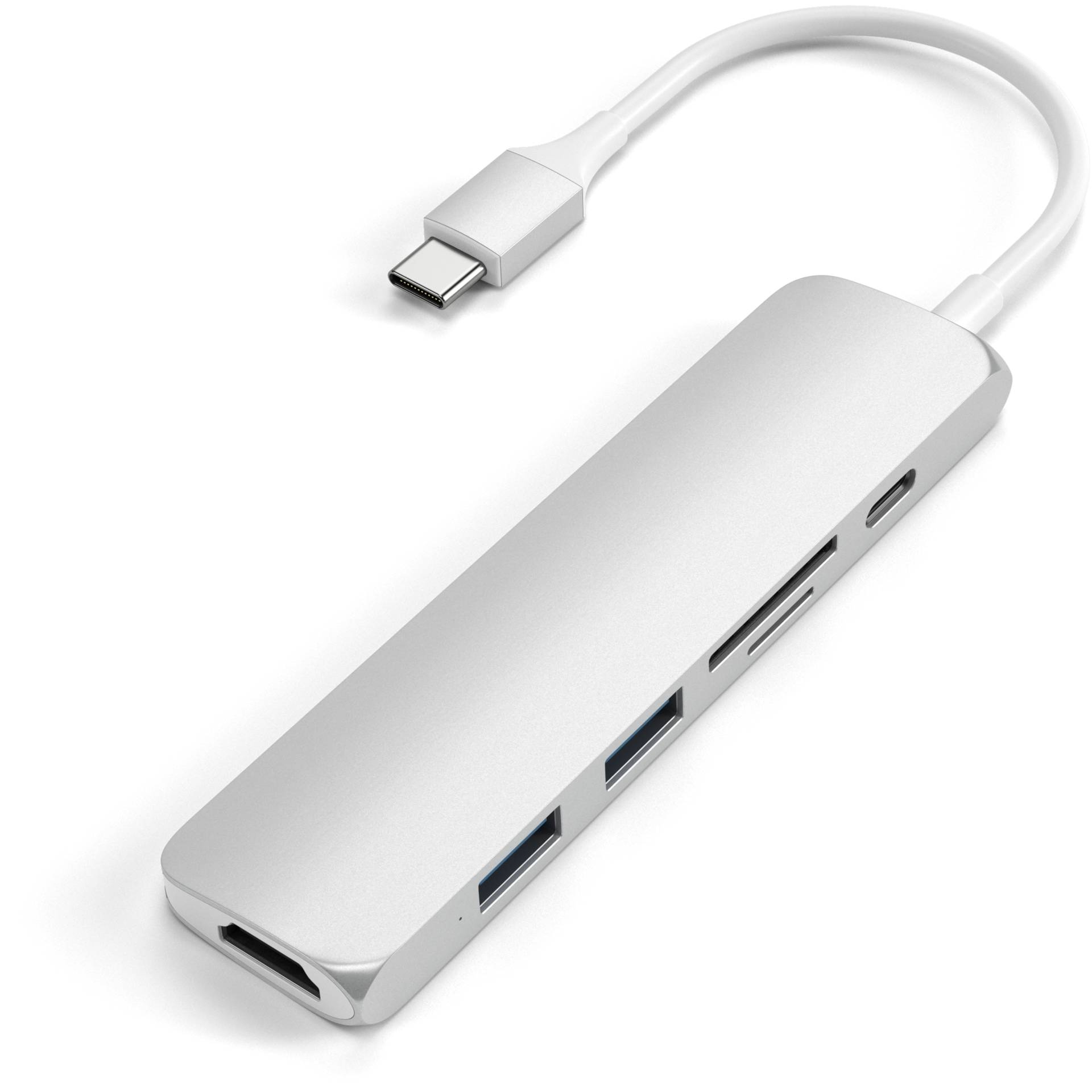 Satechi Slim Type-C Multi-Port Adapter V2 - Dockingstation silber