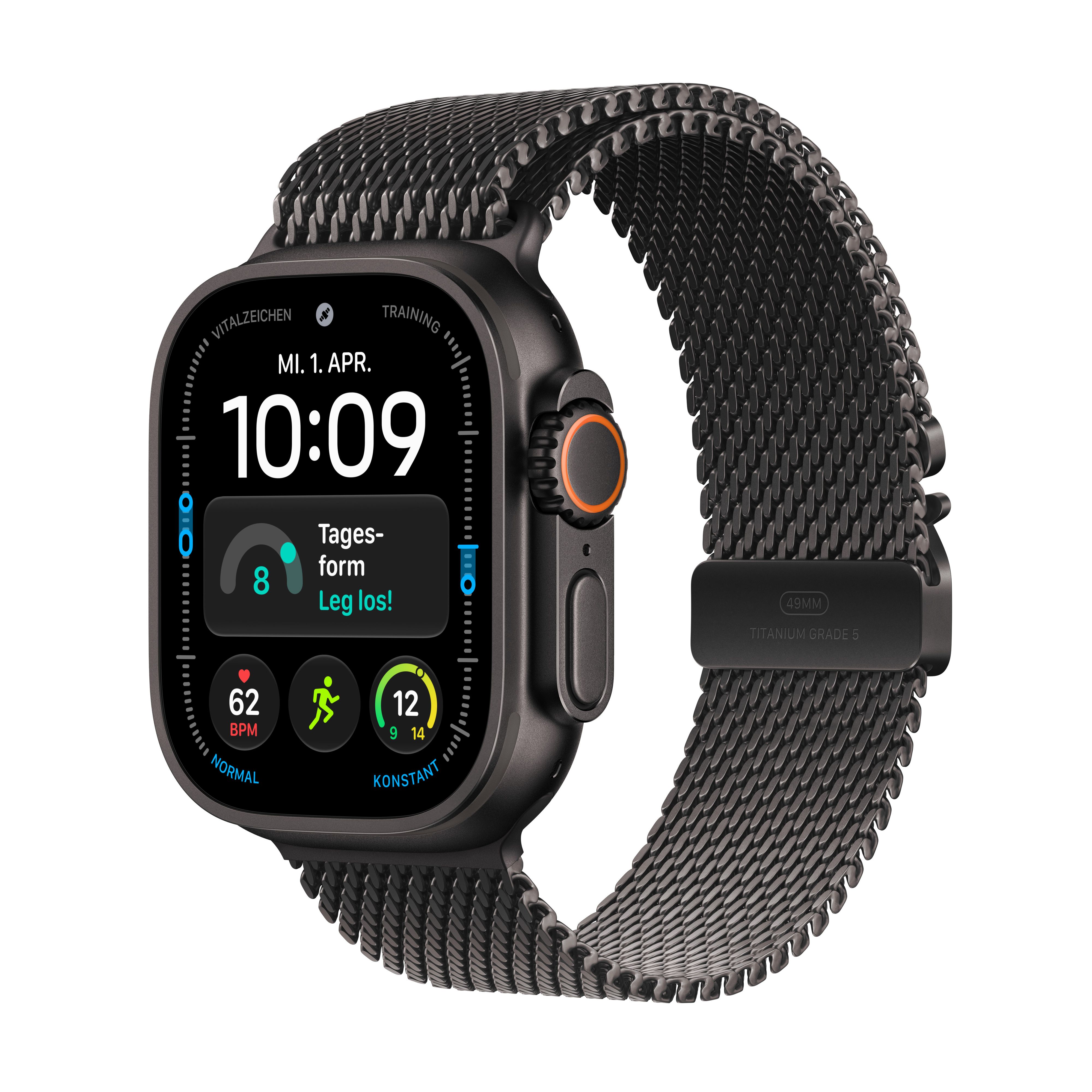 Apple Watch Ultra 4 Titan. Cell. 49mm Schwarz(Milan. Titan schwa.) L (B-Artikel)