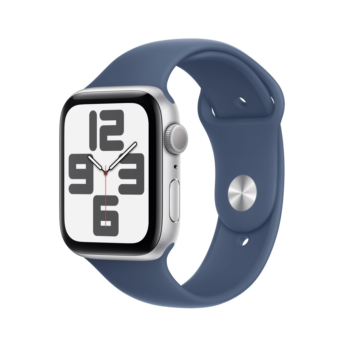 Apple Watch SE Aluminium 44mm Silber (Sportarmband denim) M/L