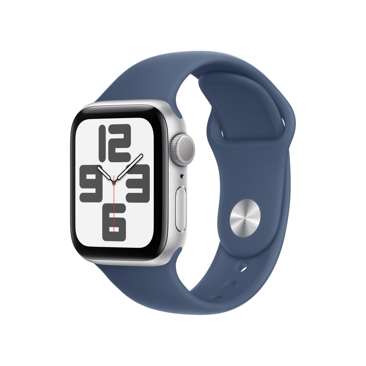 Apple Watch SE Aluminium 40mm Silber (Sportarmband denim) S/M