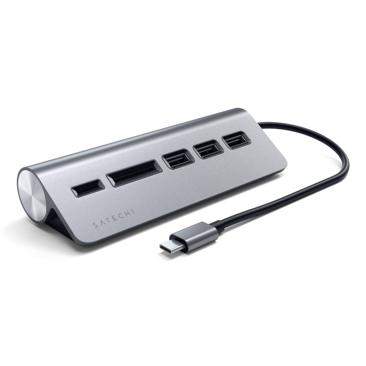 Satechi Type-C Aluminium USB Hub & Card Reader, space gray