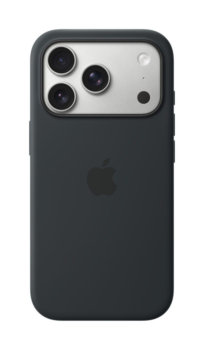 Apple Silikon Case iPhone 17 Pro mit MagSafe (schwarz)