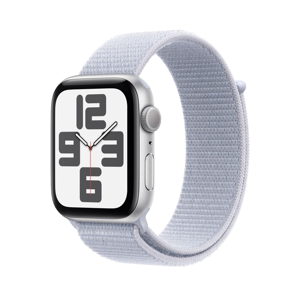 Apple Watch SE Aluminium 44mm Silber (Sport Loop blaue Wolke)