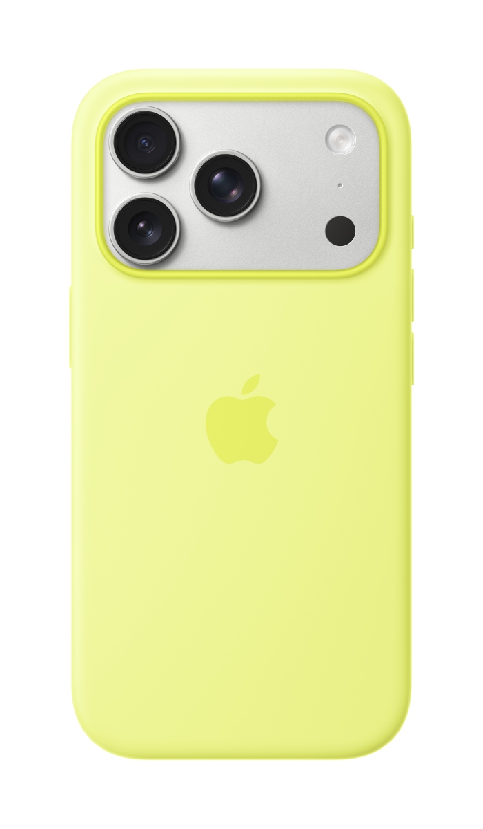 Apple Silikon Case iPhone 17 Pro mit MagSafe (neongelb)