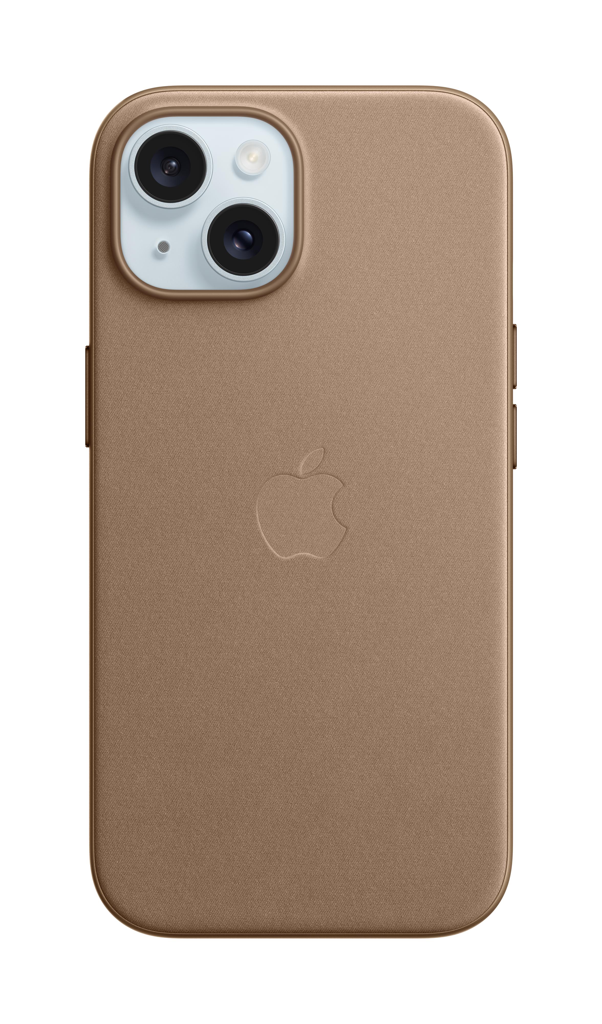Apple Feingewebe Case iPhone 15 mit MagSafe (taupe) (B-Artikel)