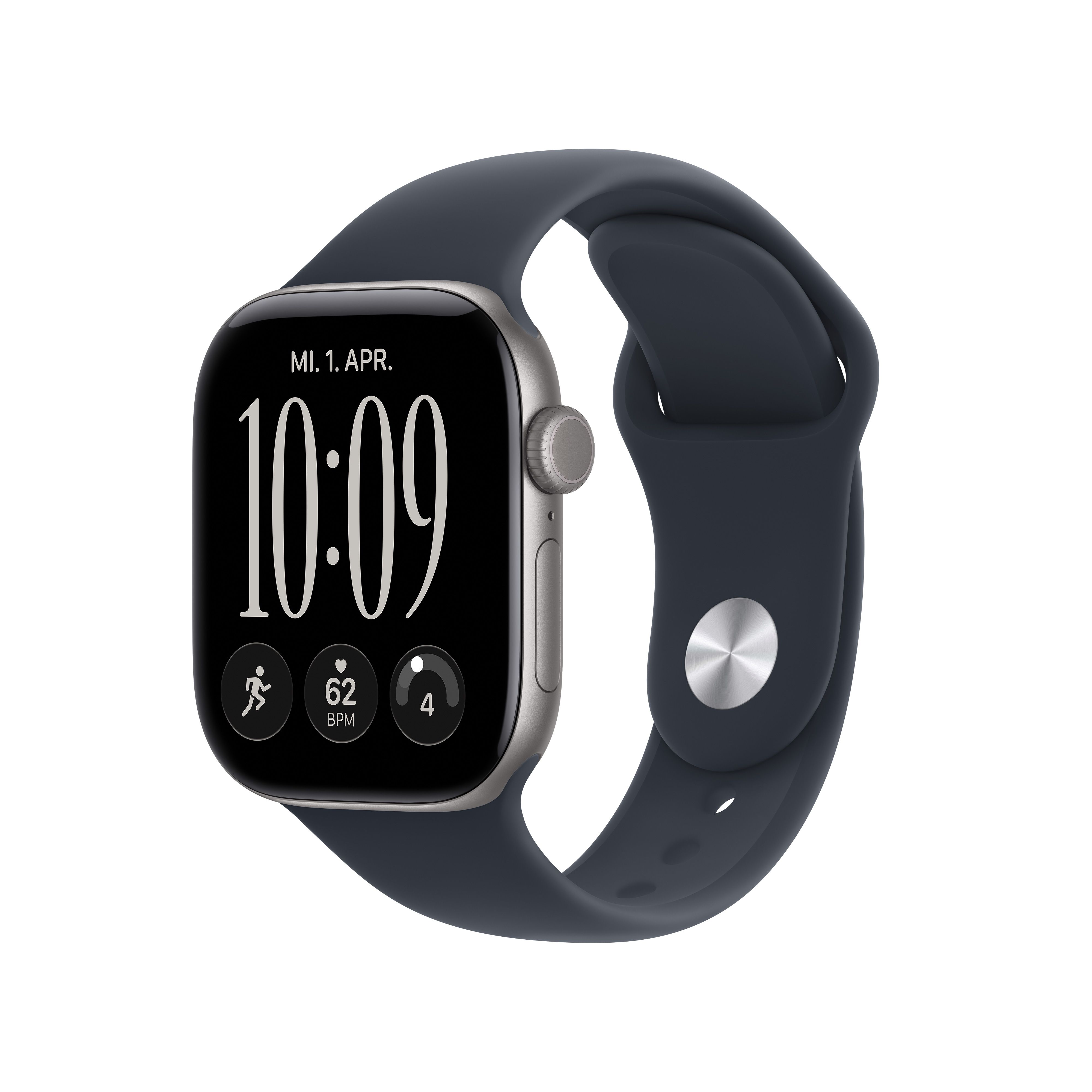 Apple Watch S12 Aluminium 42mm Space Grau (Sportarmband navyblau) M/L(B-Artikel)