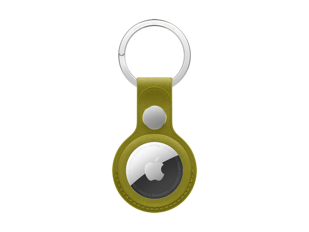 Apple AirTag Schlüsselanhänger aus Feingewebe (chartreuse)