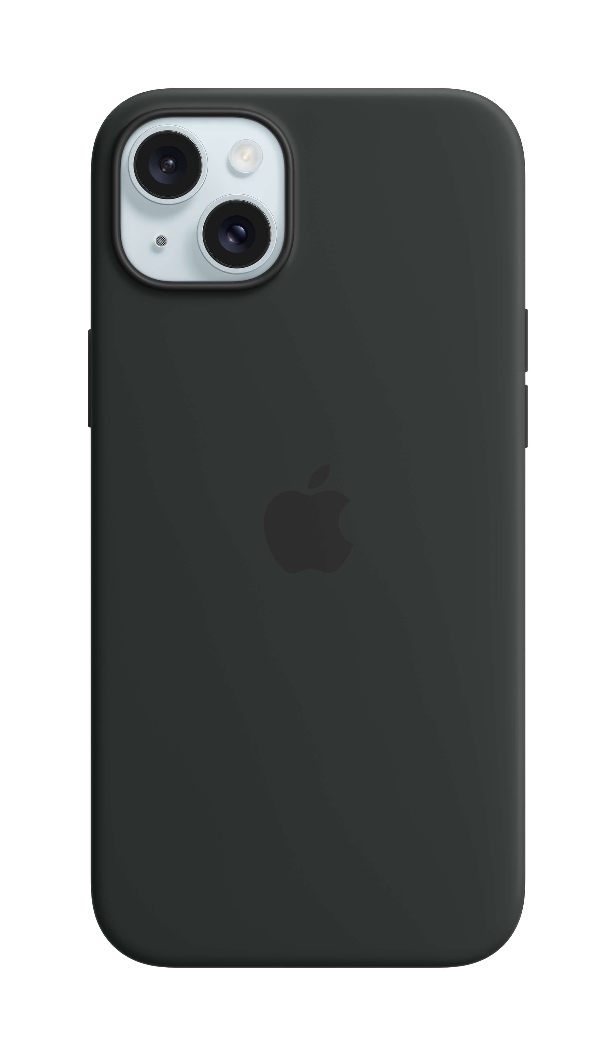 Apple Silikon Case iPhone 15 Plus mit MagSafe (schwarz)