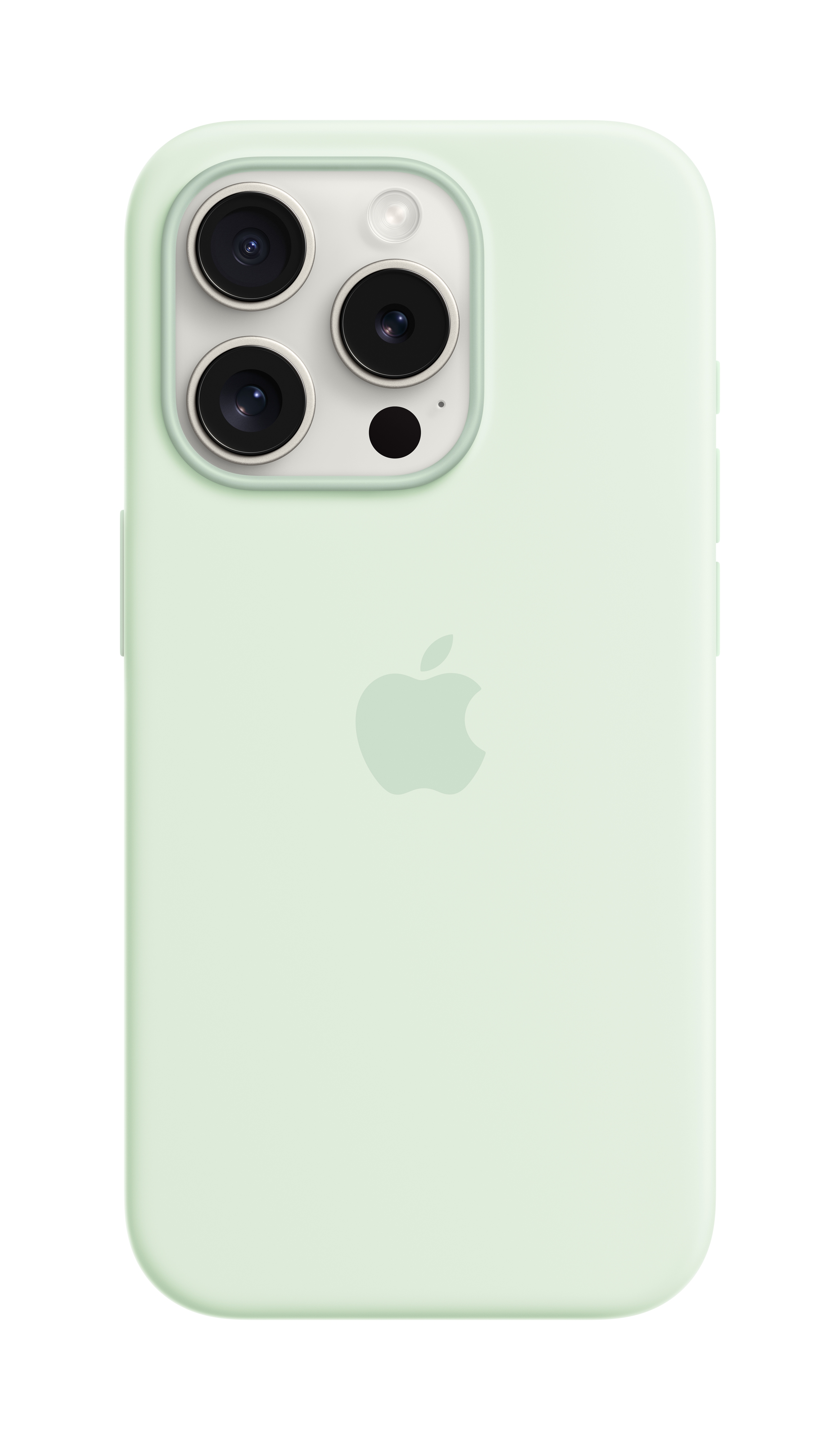 Apple Silikon Case iPhone 15 Pro mit MagSafe (blassmint)