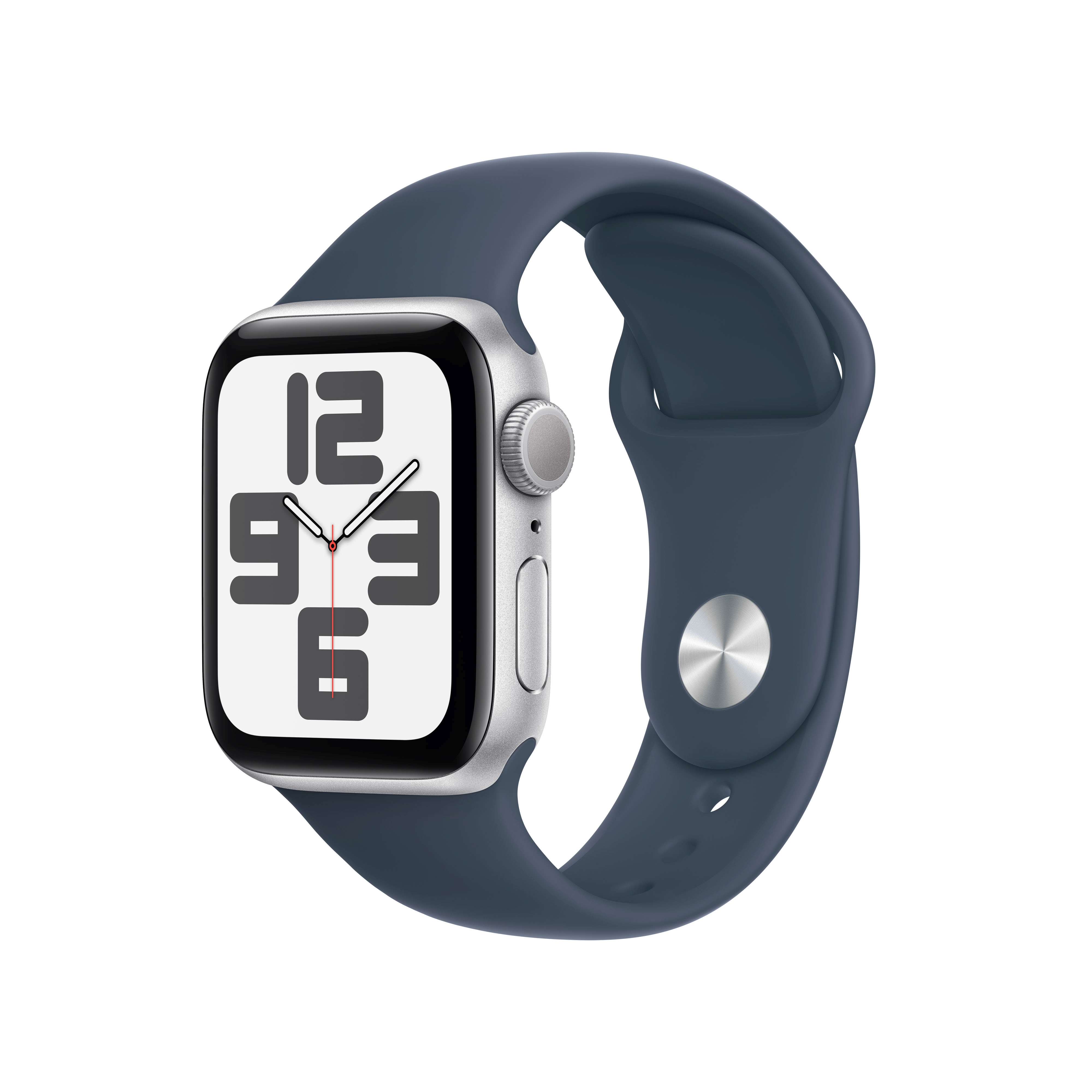 Apple Watch SE Aluminium 40mm Silber (Sportarmband sturmblau) S/M (B-Artikel)