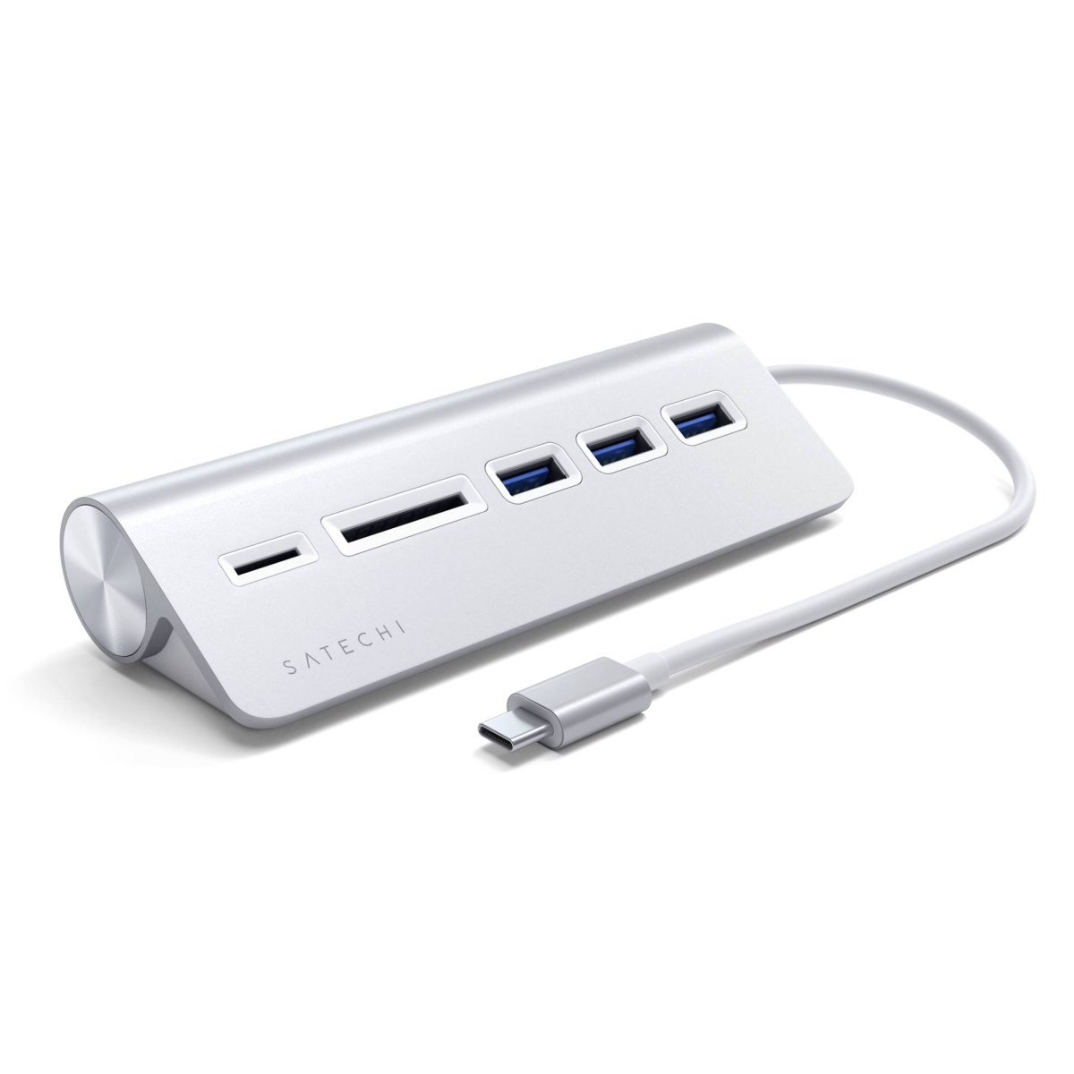 Satechi Type-C Aluminium USB Hub & Card Reader, silver