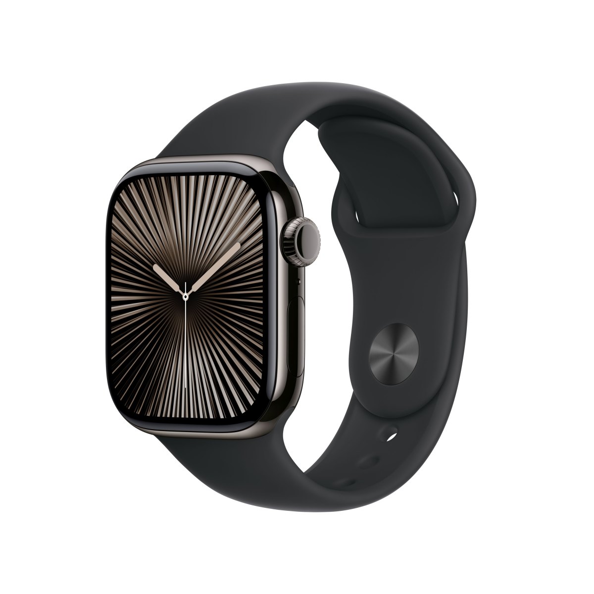 Apple Watch S10 Titan Schiefer Cellular 42mm (Sportarmband schwarz) M/L