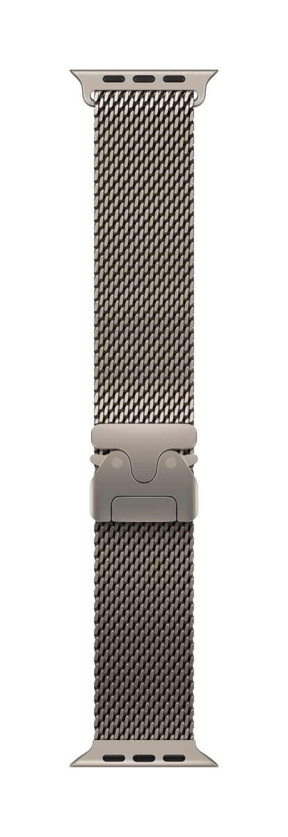Apple Milanaise Armband Titan für Watch 49mm (natur) L