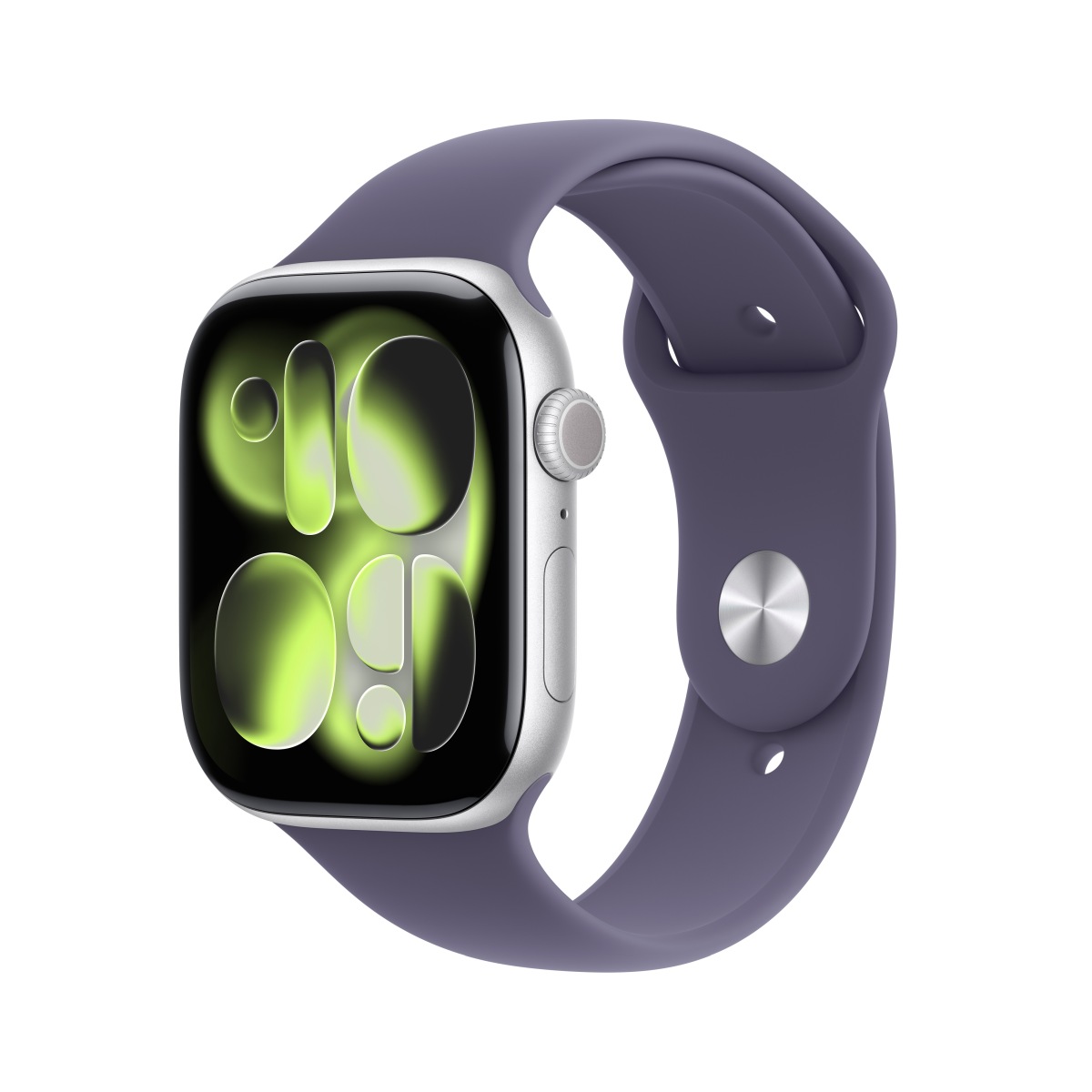 Apple Watch S11 Aluminium 46mm Silber (Sportband nebelviolett) M/L