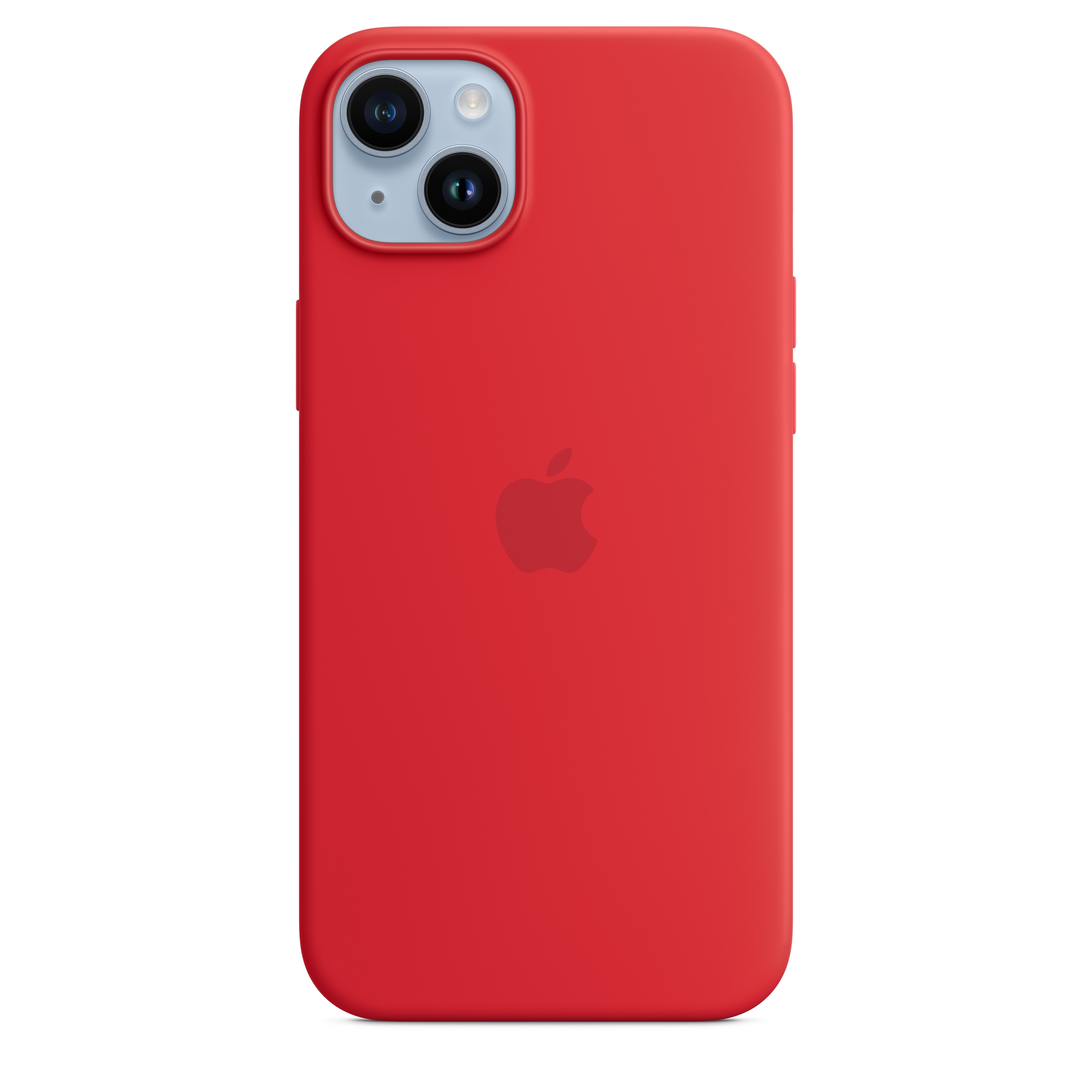 Apple Silikon Case iPhone 14 Plus mit MagSafe (rot)