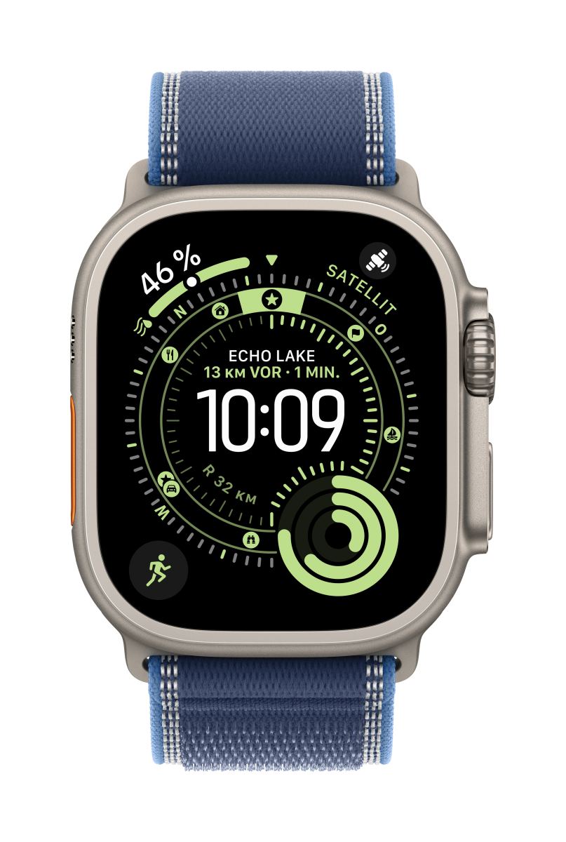 Apple Trail Loop für Watch Ultra 49mm Schwarz (blau/hellblau) M/L