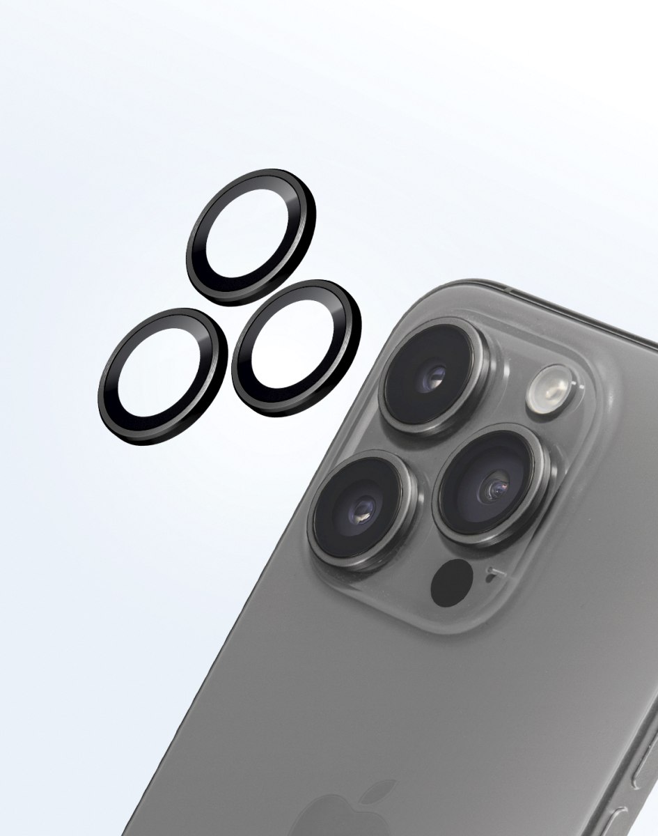 LAUT Prime GLS Camera Ring Protector iPhone 16 Pro / 16 Pro Max Black
