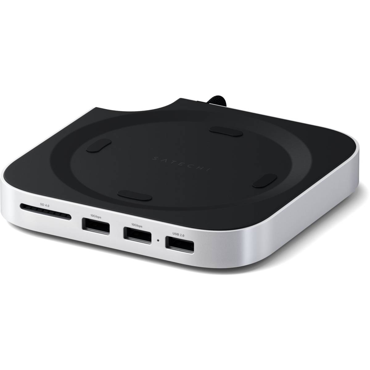 Satechi Stand Hub für Mac Mini M4 mit SSD Gehäuse silber
