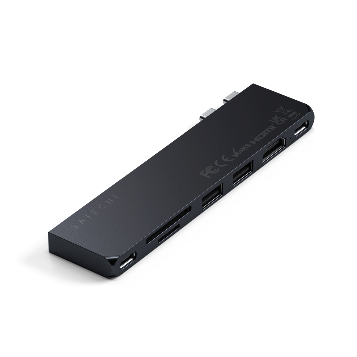 Satechi USB-C Pro Hub Slim Adapter Midnight, Black
