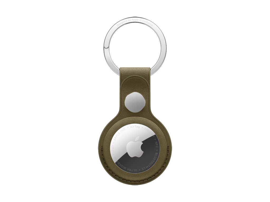 Apple AirTag Schlüsselanhänger aus Feingewebe (dunkeloliv)