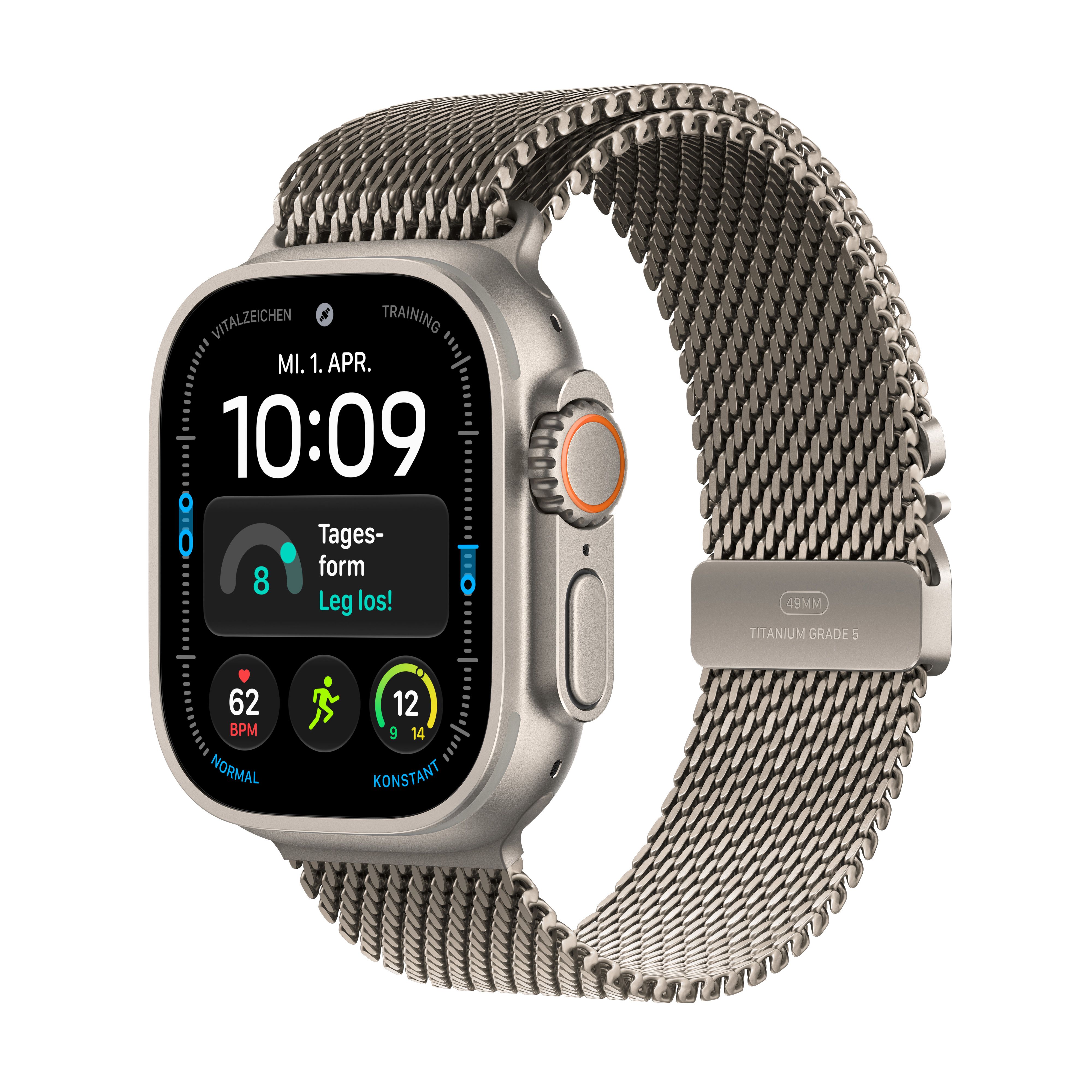 Apple Watch Ultra 4 Titanium Cellular 49mm Natur (Milanaise Titan natur) S