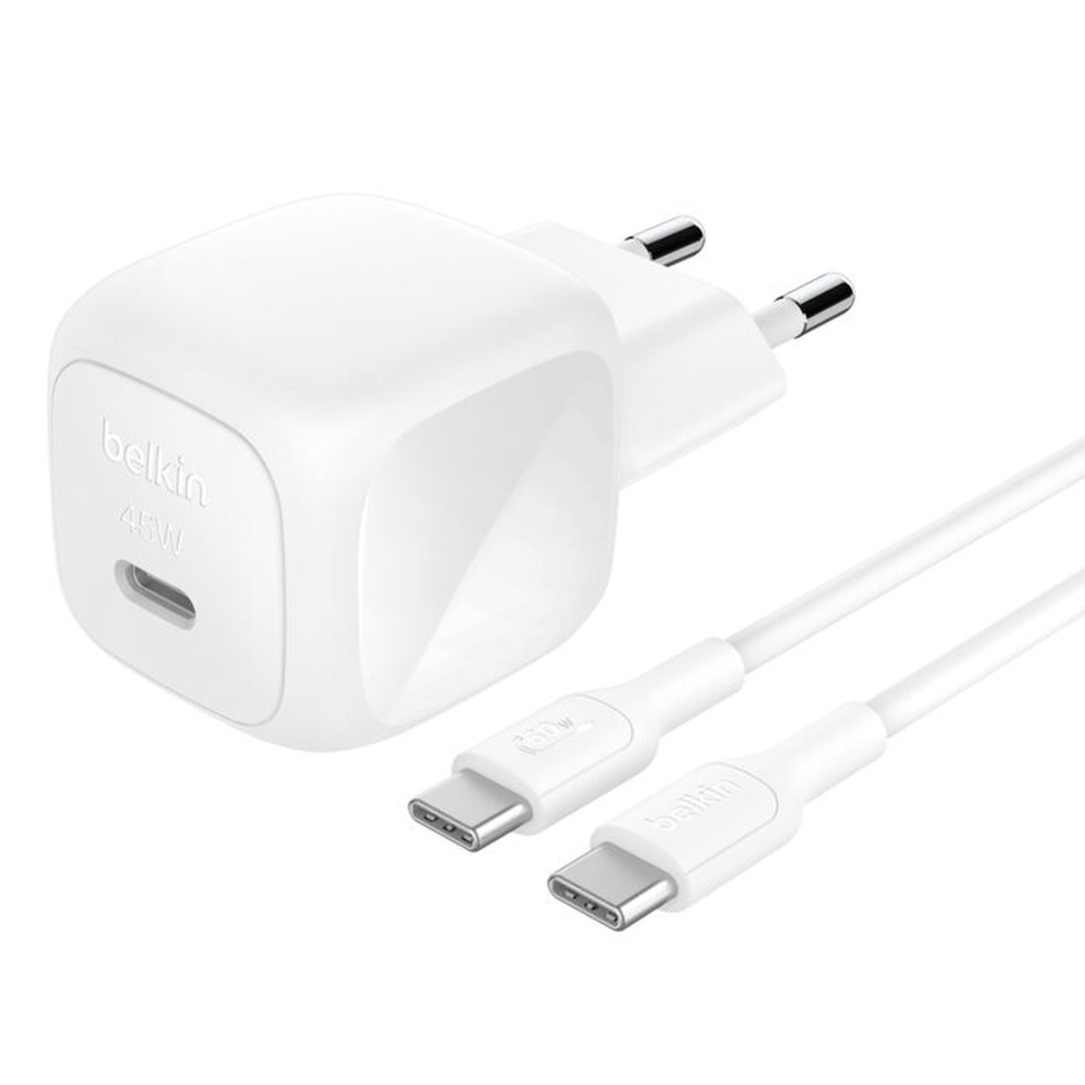 Belkin Boost Charge USB-C-Ladegerät (45 W) mit USB-C-Kabel - weiß