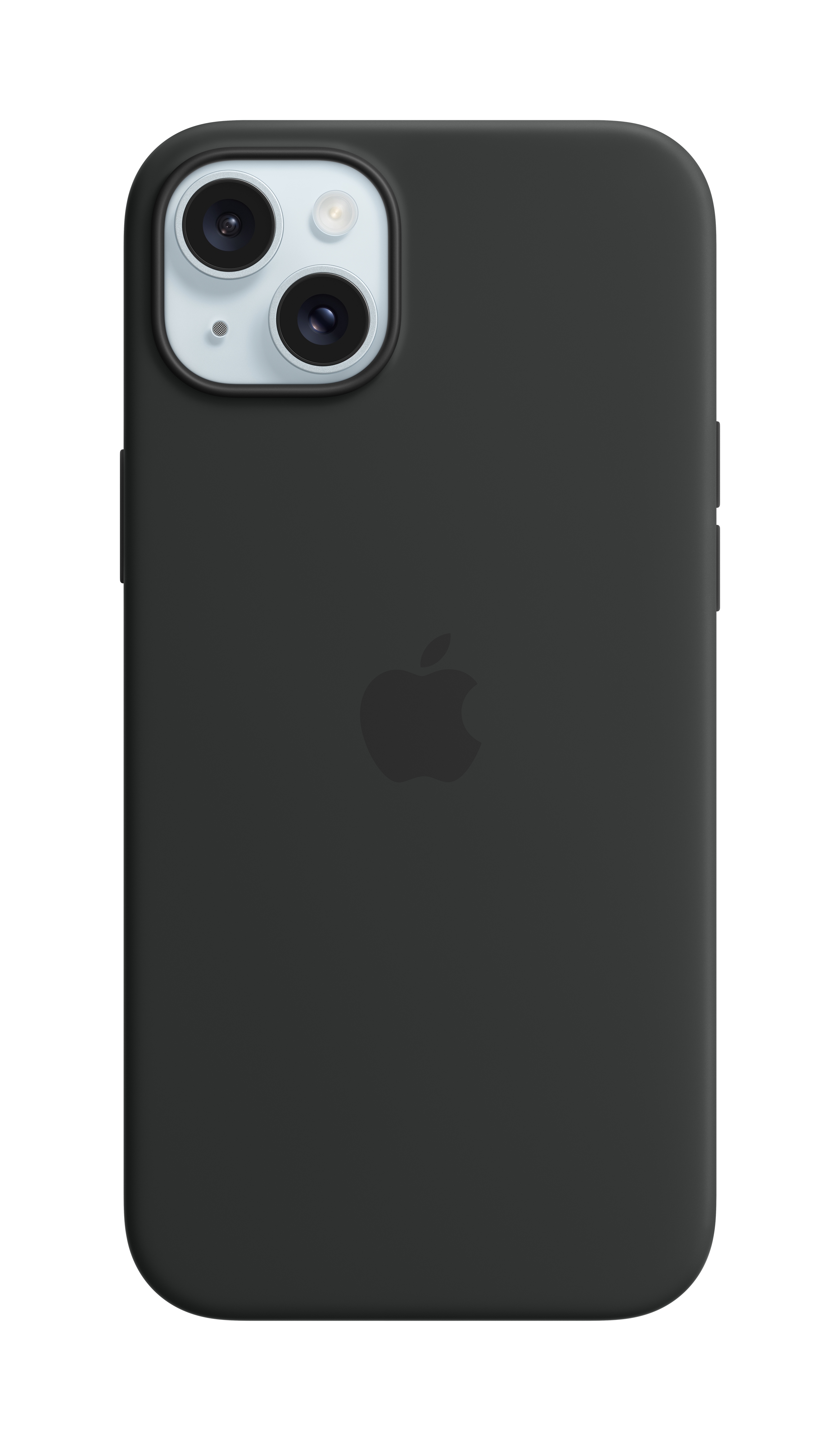 Apple Silikon Case iPhone 15 Plus mit MagSafe (schwarz)