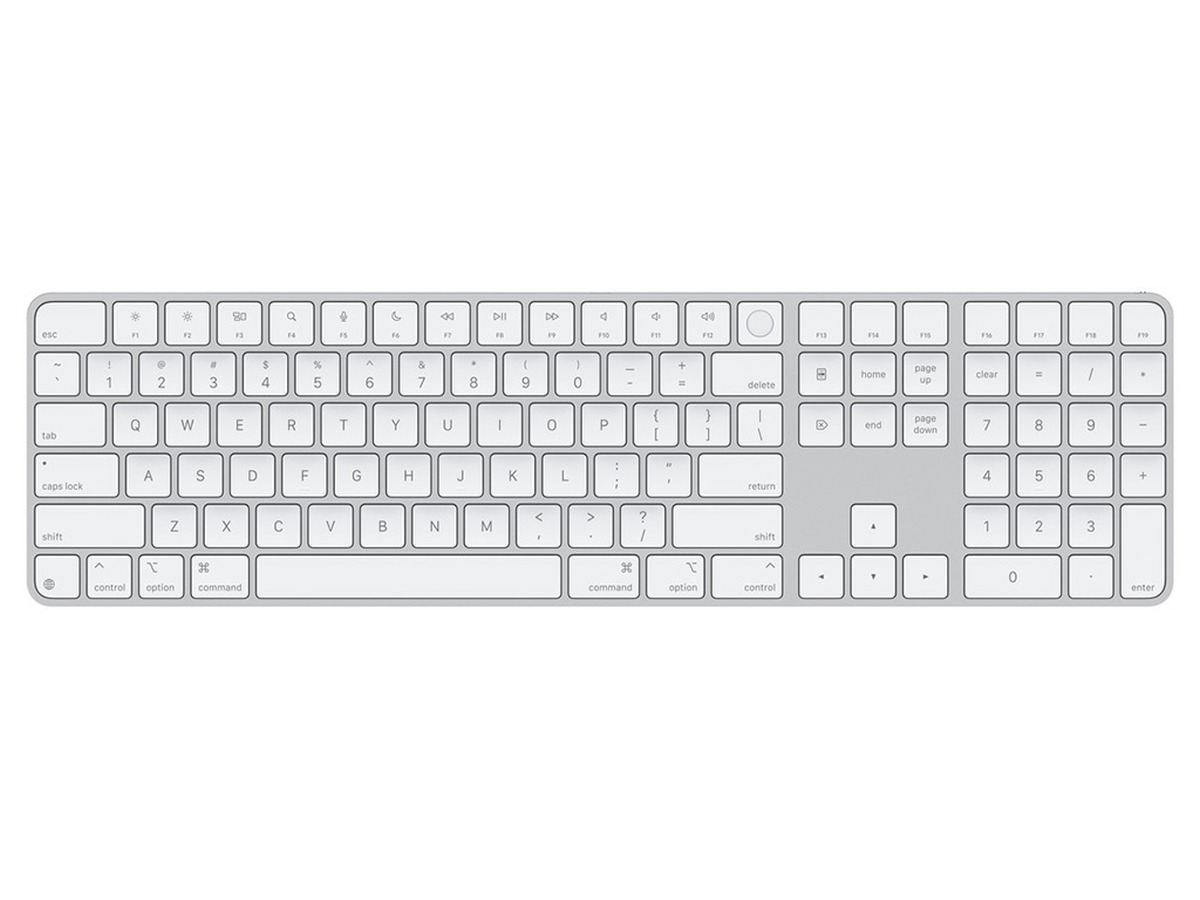 Apple Magic Keyboard mit Touch ID und Ziffernblock, US engl., weiß