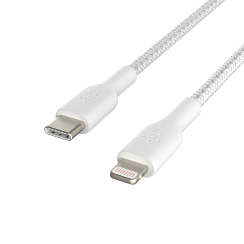 Belkin DuraTek Lightning-/USB-C -Kabel weiß, 1m