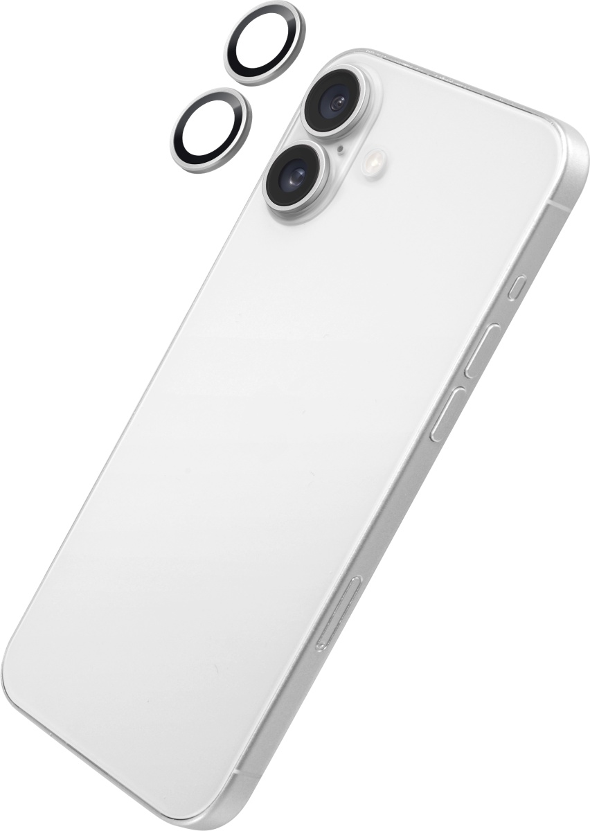 LAUT Prime GLS Camera Ring Protector iPhone 16 / 16 Plus Silver