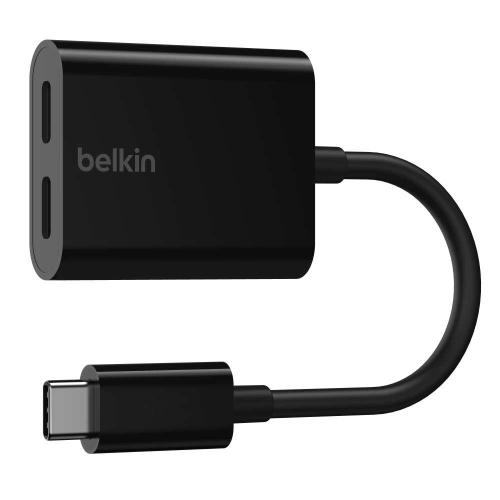 Belkin Rockstar USB-C Audio- und Ladeadapter, schwarz