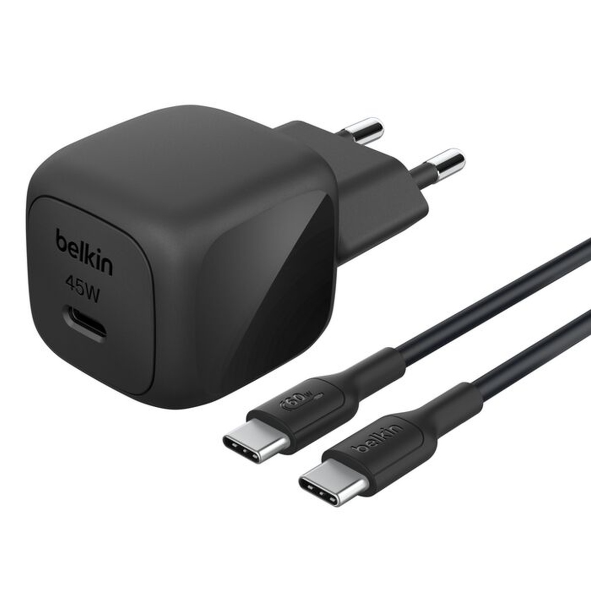 Belkin Boost Charge USB-C-Ladegerät (45 W) mit USB-C-Kabel - schwarz