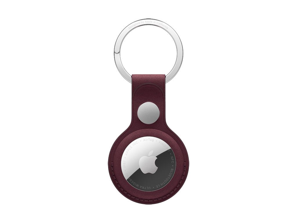 Apple AirTag Schlüsselanhänger aus Feingewebe (burgunder)