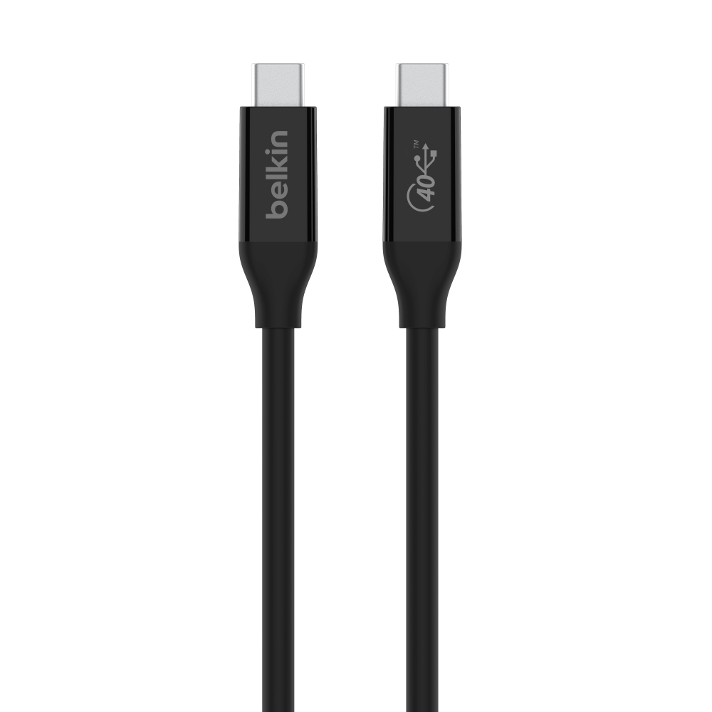 Belkin USB 4 Kabel, USB-C/USB-C, 40 Gbit/s, 100W, 0.8m, schwarz