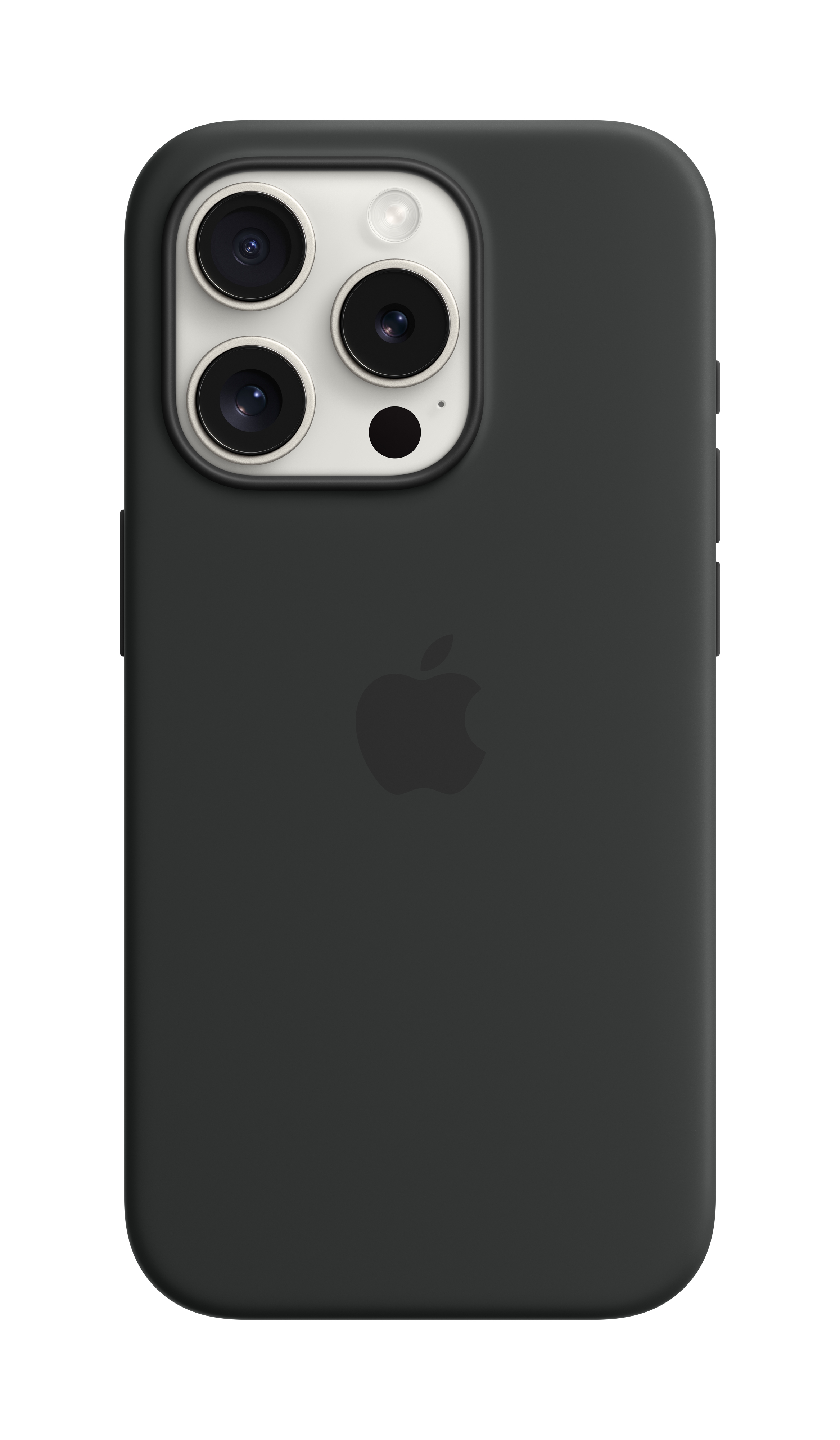 Apple Silikon Case iPhone 15 Pro mit MagSafe (schwarz)