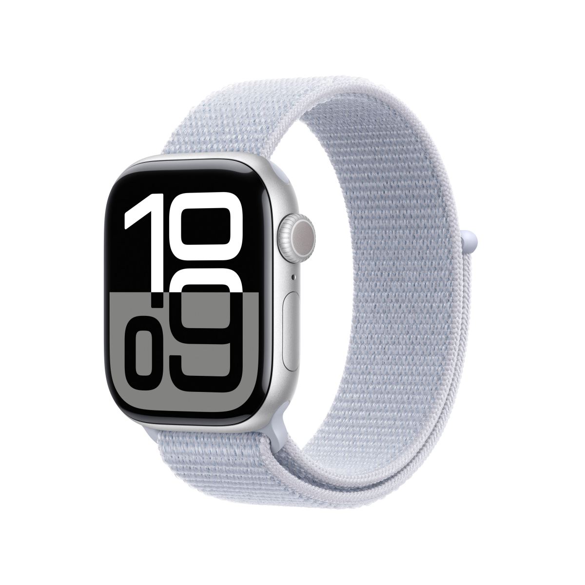 Apple Watch S10 Aluminium 42mm Silber (Sport Loop blaue Wolke)