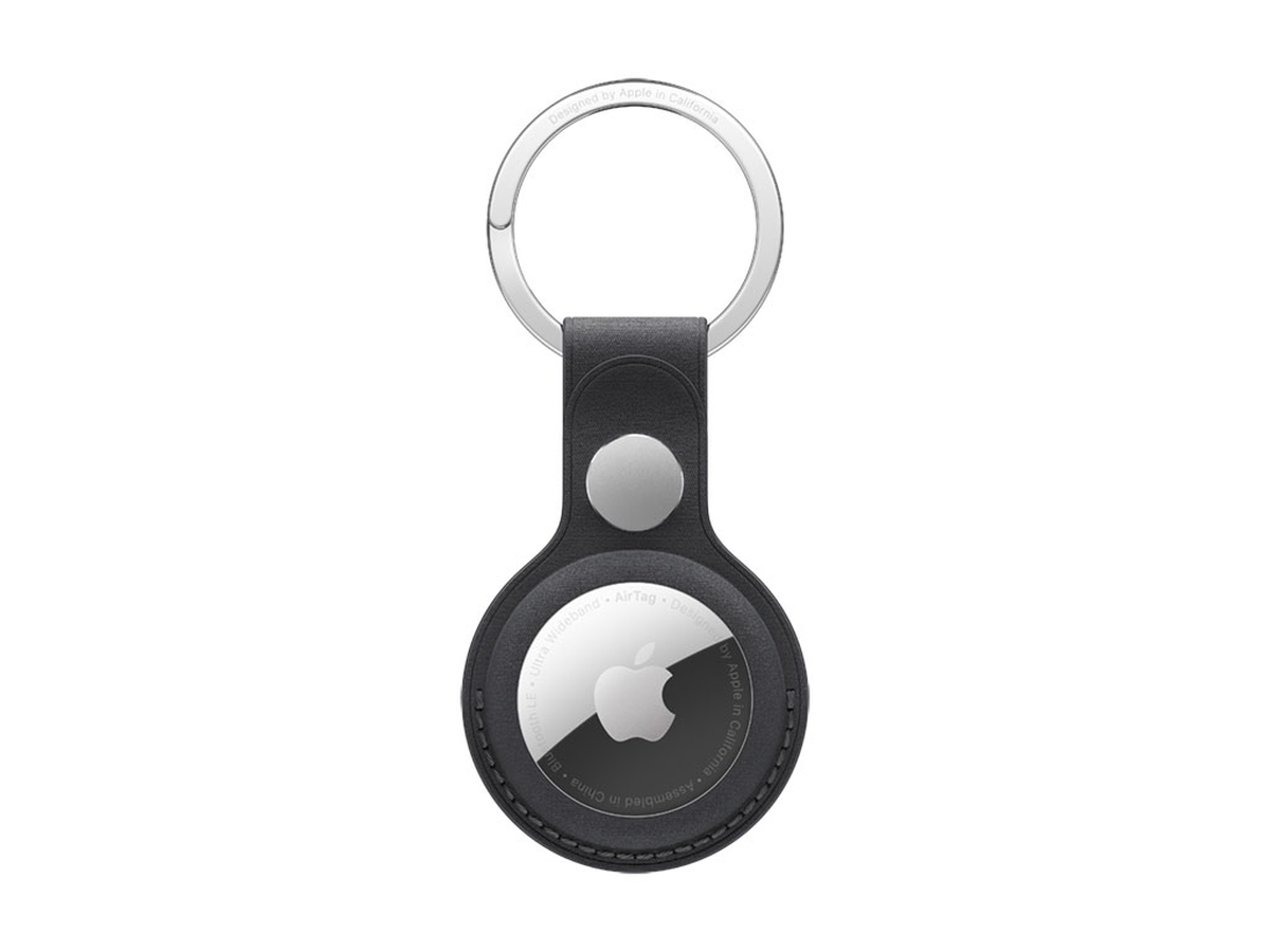 Apple AirTag Schlüsselanhänger aus Feingewebe (schwarz)