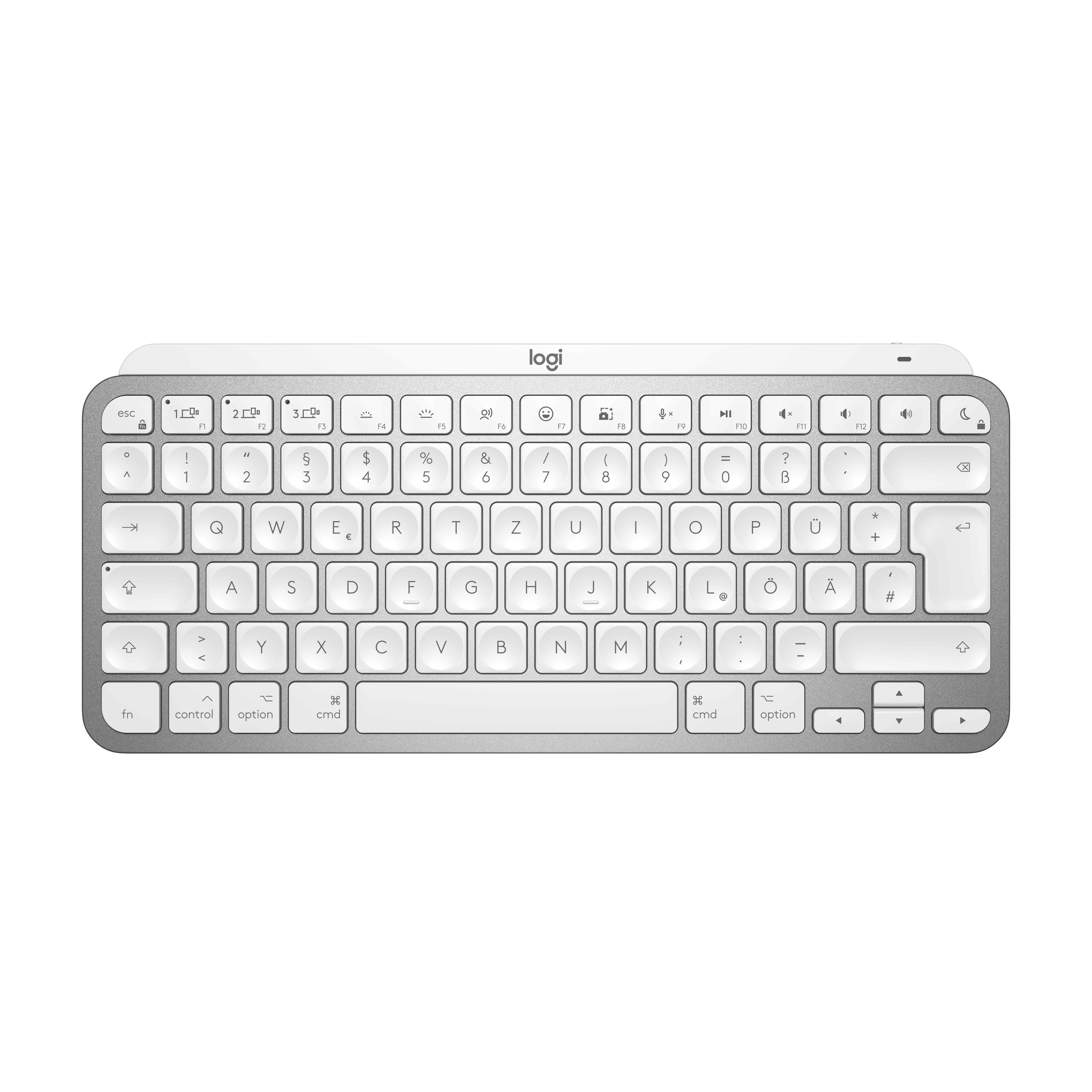Logitech MX Keys Mini for Mac Tastatur beleuchtet - hellgrau