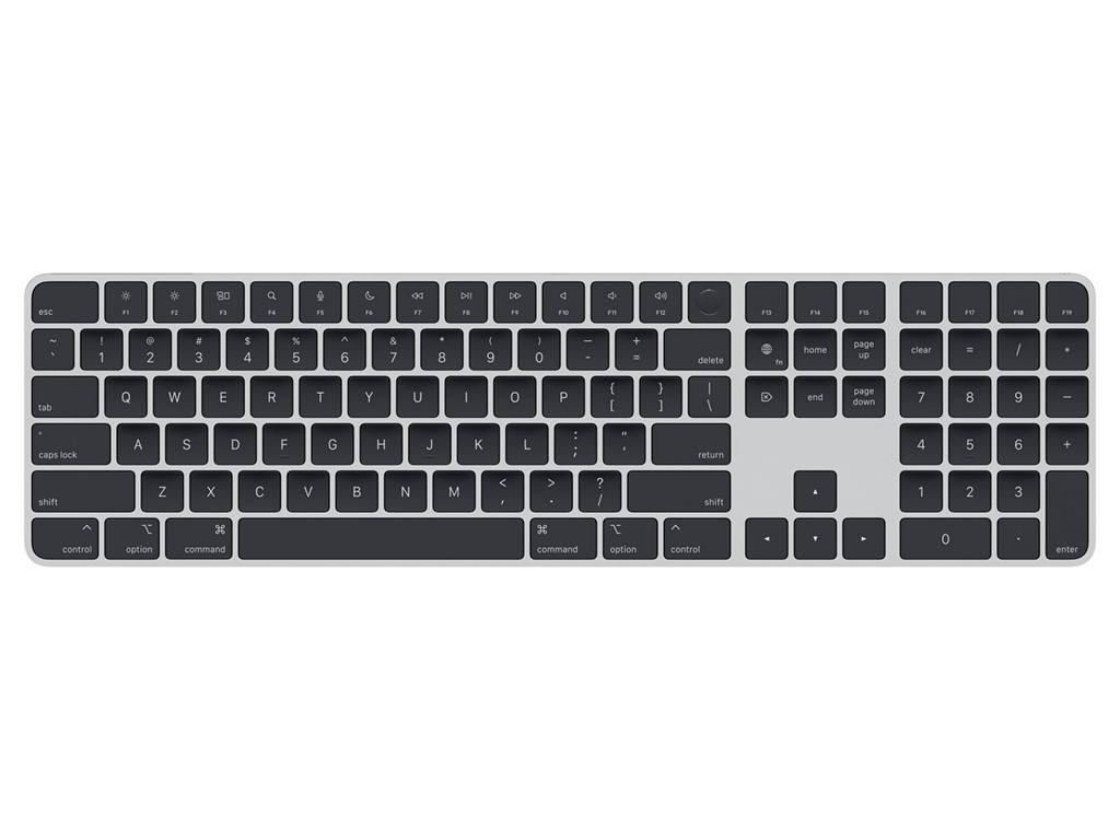 Apple Magic Keyboard mit Touch ID und Ziffernblock silber/schwarz US