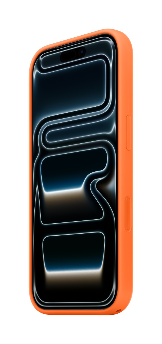 Apple Silikon Case iPhone 17 Pro mit MagSafe (orange)