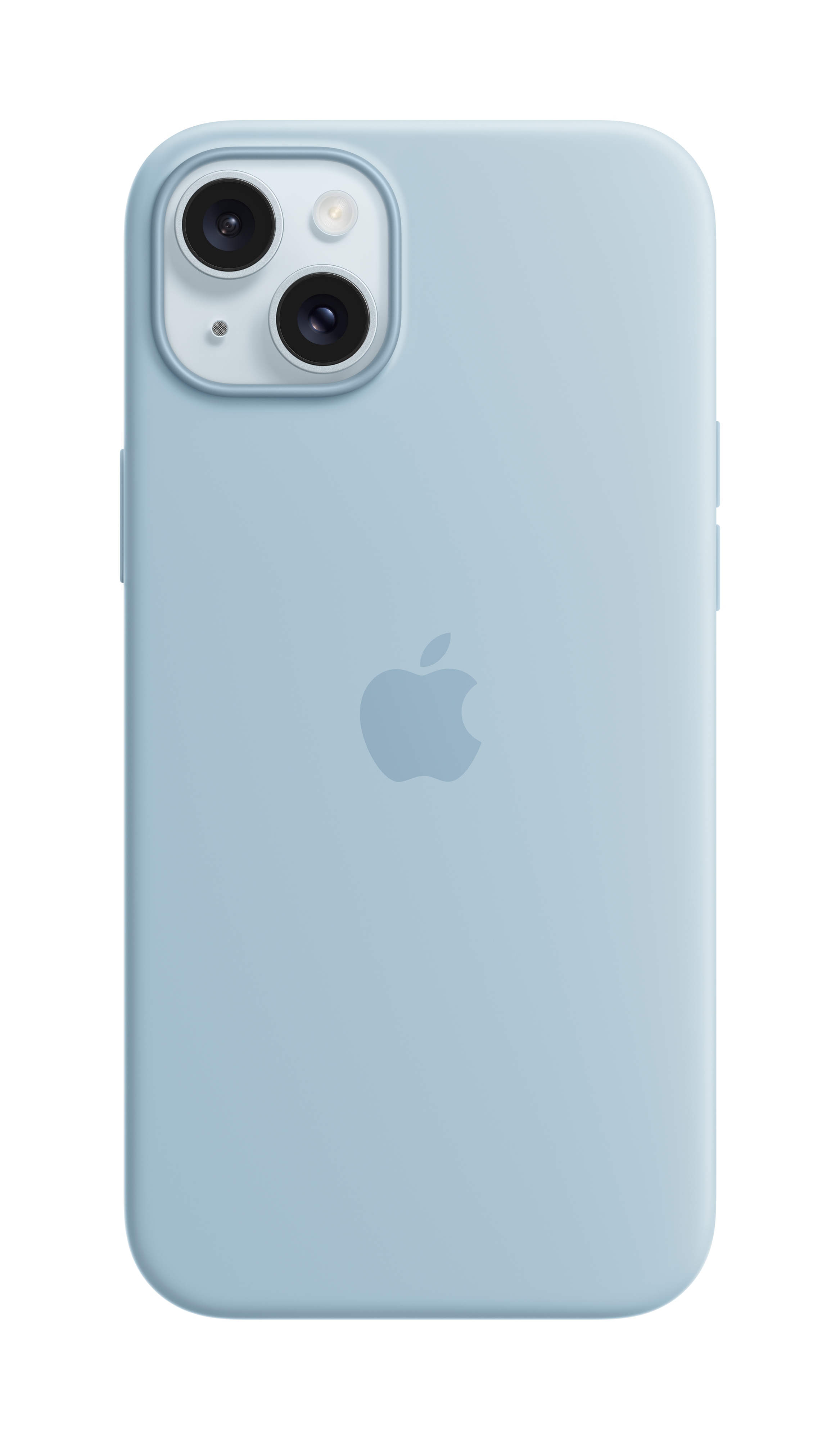 Apple Silikon Case iPhone 15 Plus mit MagSafe (hellblau)