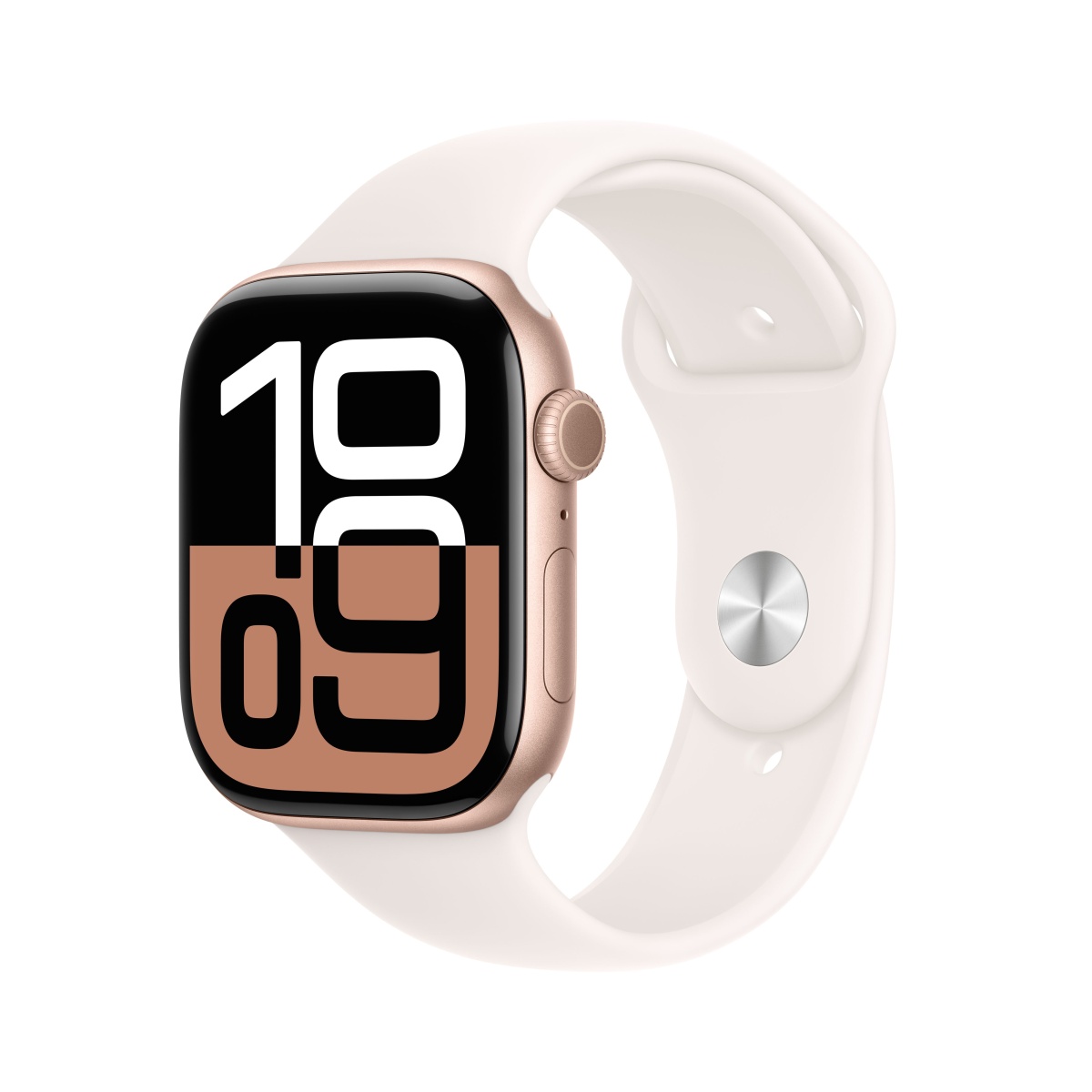 Apple Watch S10 Aluminium 46mm Rosegold (Sportarmband blassrosa) S/M