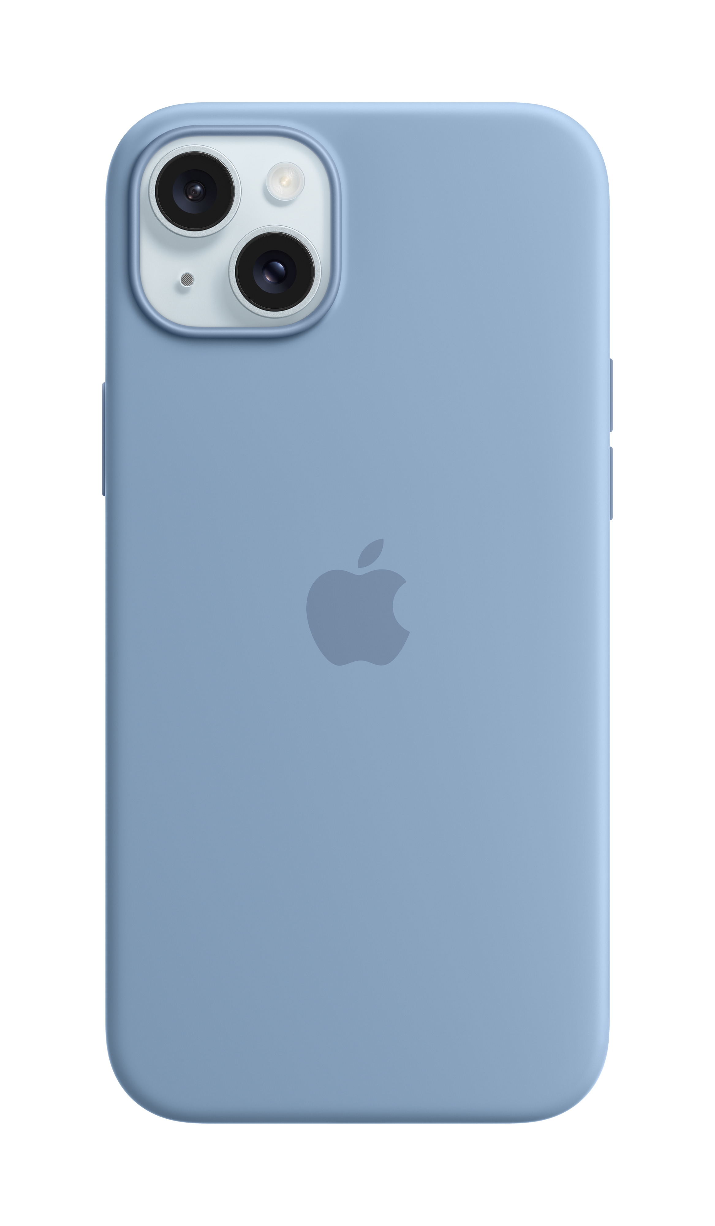 Apple Silikon Case iPhone 15 Plus mit MagSafe (winterblau)