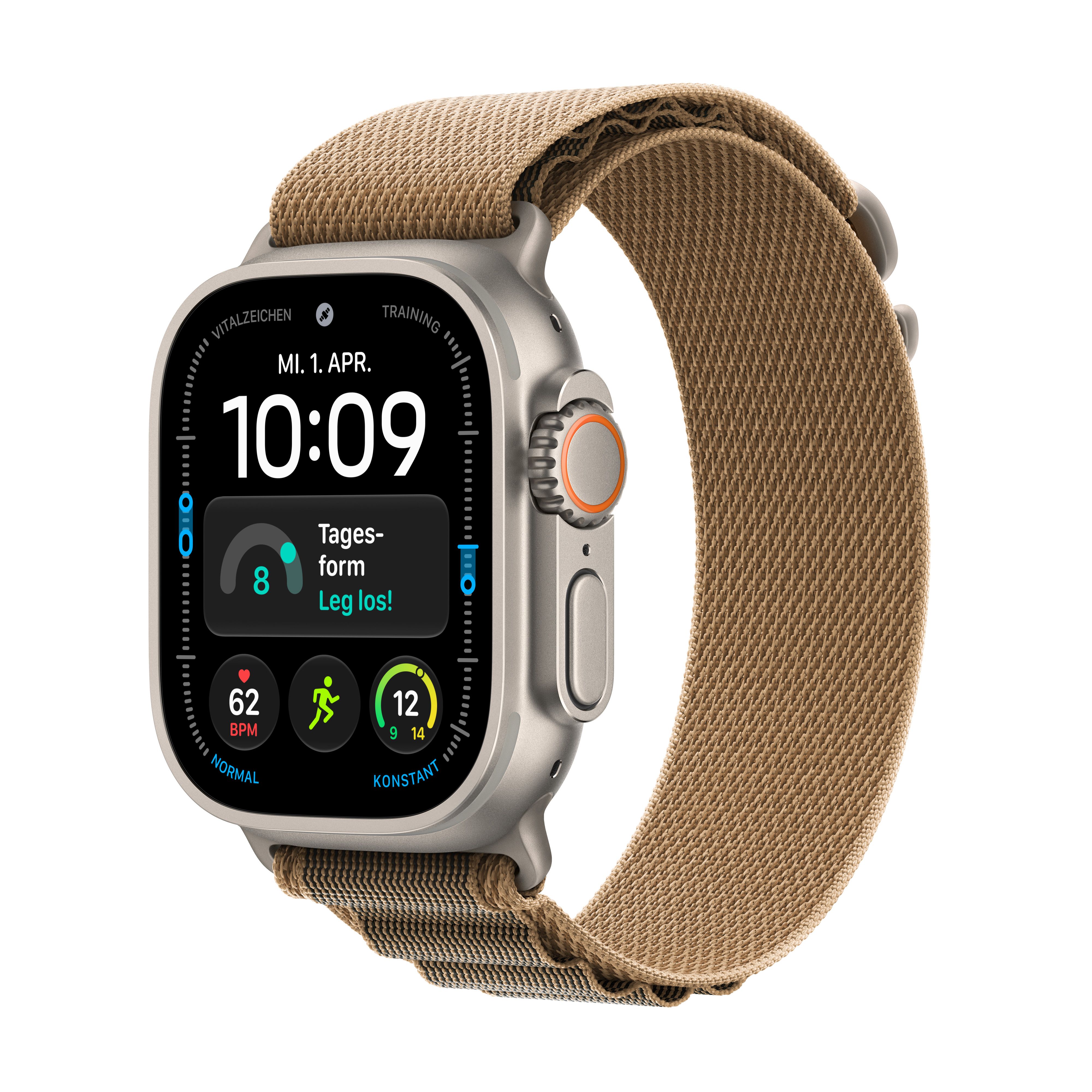 Apple Watch Ultra 4 Titanium Cellular 49mm Natur (Alpine Loop wüstensand) S